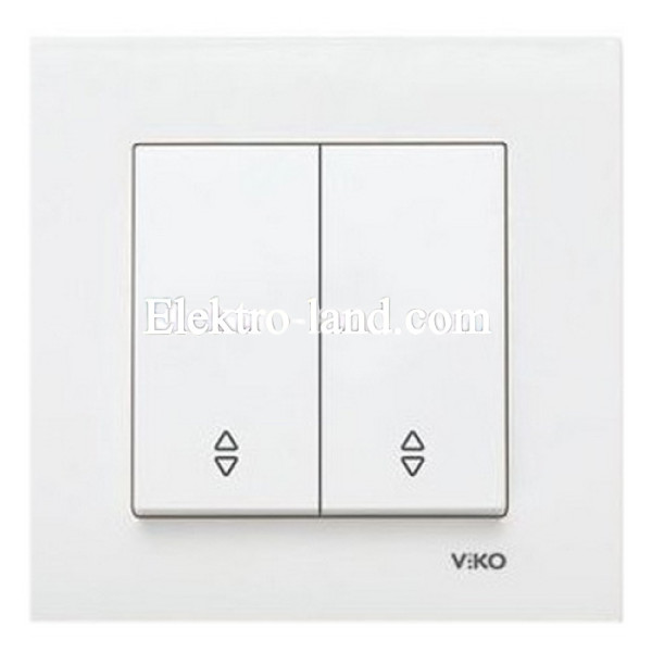 Переключатель проходной двойной белый VIKO KARRE 90960017